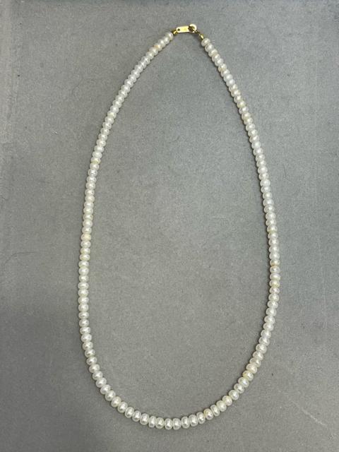 【K18留め具】淡水パールネックレス 約40cm 総重量10g ホワイト系 ネックレス パール 真珠 アクセサリー 留め具 K18 < 女性アクセサリー/時計 【K18留め具】淡水パールネックレス 約40cm 総重量10g ホワイト系 ネックレス パール 真珠 アクセサリー 留め具 K18 < 女性アクセサリー/時計の