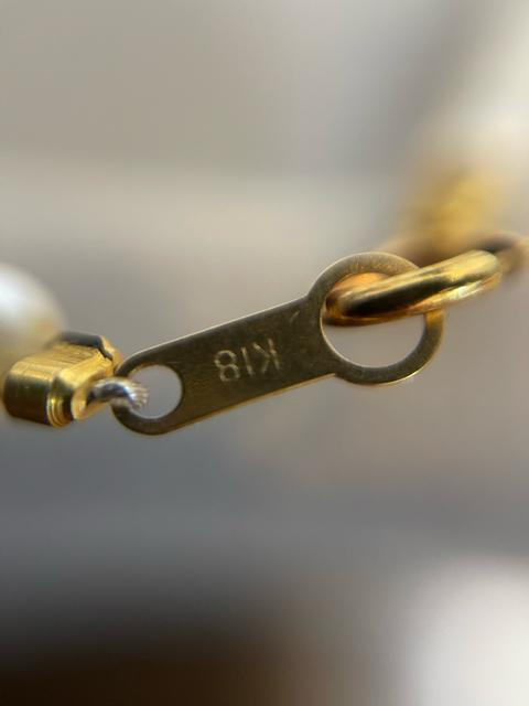 【K18留め具】淡水パールネックレス 約40cm 総重量10g ホワイト系 ネックレス パール 真珠 アクセサリー 留め具 K18 < 女性アクセサリー/時計 【K18留め具】淡水パールネックレス 約40cm 総重量10g ホワイト系 ネックレス パール 真珠 アクセサリー 留め具 K18 < 女性アクセサリー/時計の