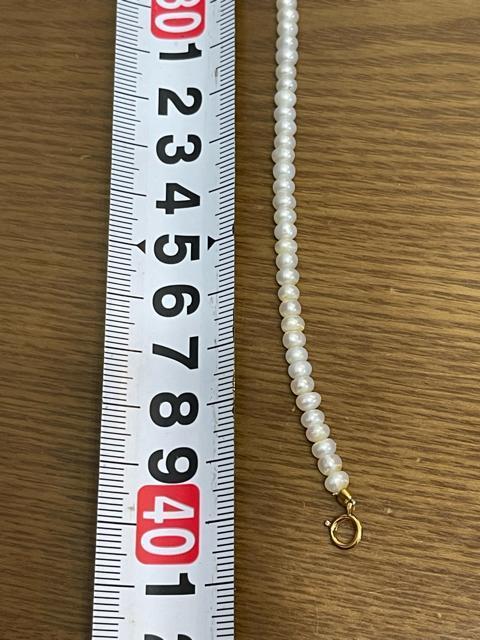 【K18留め具】淡水パールネックレス 約40cm 総重量10g ホワイト系 ネックレス パール 真珠 アクセサリー 留め具 K18 < 女性アクセサリー/時計 【K18留め具】淡水パールネックレス 約40cm 総重量10g ホワイト系 ネックレス パール 真珠 アクセサリー 留め具 K18 < 女性アクセサリー/時計の