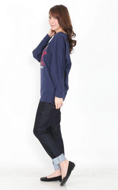 大きいサイズハローキティドルマンネイビー5L < 女性ファッション  大きいサイズハローキティドルマンネイビー5L < 女性ファッションの