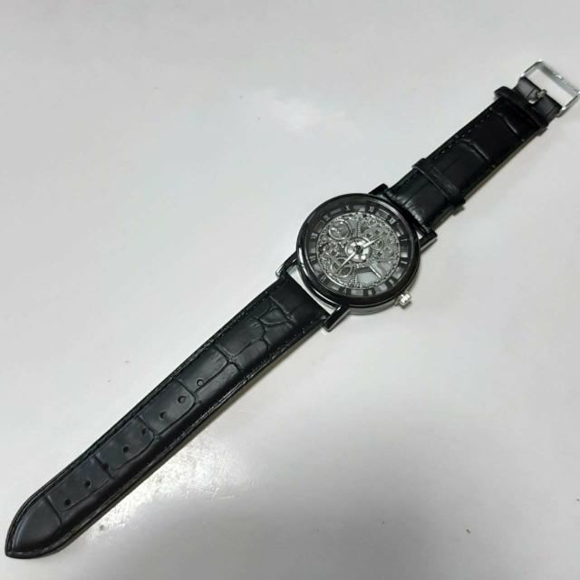 新品 激渋 腕時計 スケルトン 黒 < 男性アクセサリー/時計  新品 激渋 腕時計 スケルトン 黒 < 男性アクセサリー/時計の