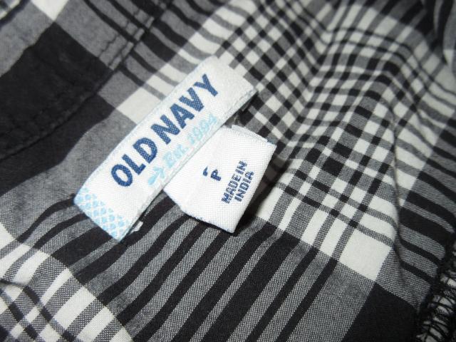 オールドネイビー*コットン長袖シャツ*トップス(黒チェック) < ブランド オールドネイビー*コットン長袖シャツ*トップス(黒チェック) < ブランドの