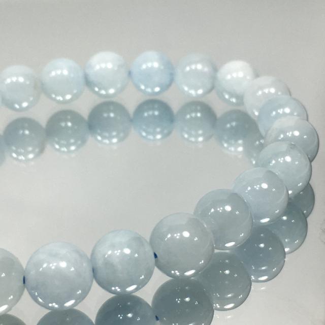 《No.183》天然石ミルキーアクアマリン 8mm珠 内径16cm < 女性アクセサリー/時計  《No.183》天然石ミルキーアクアマリン 8mm珠 内径16cm < 女性アクセサリー/時計の