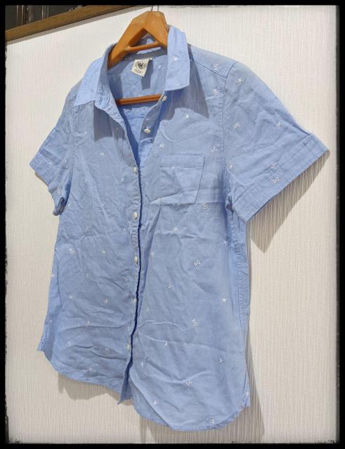 ★179/WG★179ダブルジー★ニコルクラブ★半袖シャツ★水色★Sサイズ同等★部屋着★まとめ買い歓迎★星・wgの刺繍あり★ < ブランド  ★179/WG★179ダブルジー★ニコルクラブ★半袖シャツ★水色★Sサイズ同等★部屋着★まとめ買い歓迎★星・wgの刺繍あり★ < ブランドの