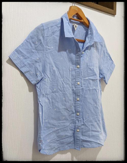 ★179/WG★179ダブルジー★ニコルクラブ★半袖シャツ★水色★Sサイズ同等★部屋着★まとめ買い歓迎★星・wgの刺繍あり★ < ブランド  ★179/WG★179ダブルジー★ニコルクラブ★半袖シャツ★水色★Sサイズ同等★部屋着★まとめ買い歓迎★星・wgの刺繍あり★ < ブランドの