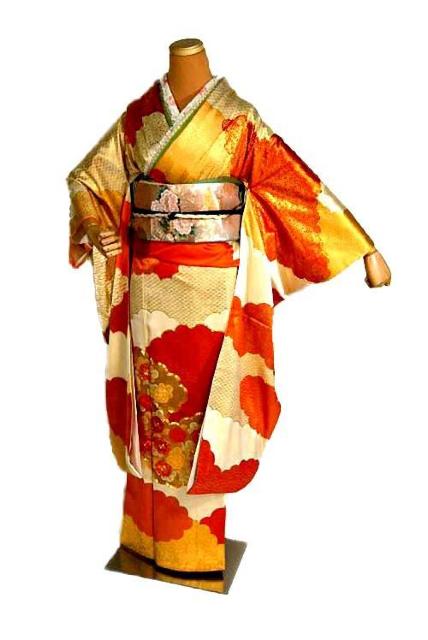 【最高峰】新品同様 本金箔 金駒シシュウ 雲取り吉祥花文 クリーニング済 振袖 身丈164cm 裄丈64.5cm T3407 < 女性ファッション  【最高峰】新品同様 本金箔 金駒シシュウ 雲取り吉祥花文 クリーニング済 振袖 身丈164cm 裄丈64.5cm T3407  < 女性ファッションの