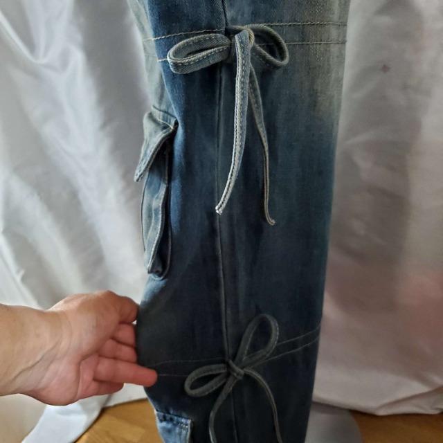 込み★692★17.000円物★ハイウエスト!レッグポケットデニムパンツ★ < 女性ファッション 込み★692★17.000円物★ハイウエスト!レッグポケットデニムパンツ★ < 女性ファッションの