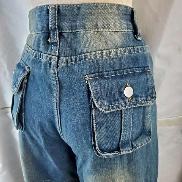 込み★692★17.000円物★ハイウエスト!レッグポケットデニムパンツ★ < 女性ファッション 込み★692★17.000円物★ハイウエスト!レッグポケットデニムパンツ★ < 女性ファッションの