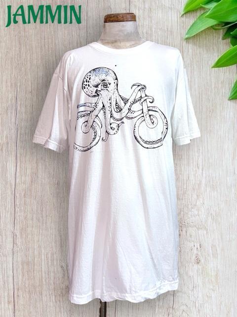 オクトパス自転車Tシャツ エスニック アジアン ヒッピー 蛸 大きいサイズ < 男性ファッション  オクトパス自転車Tシャツ エスニック アジアン ヒッピー 蛸 大きいサイズ  < 男性ファッションの