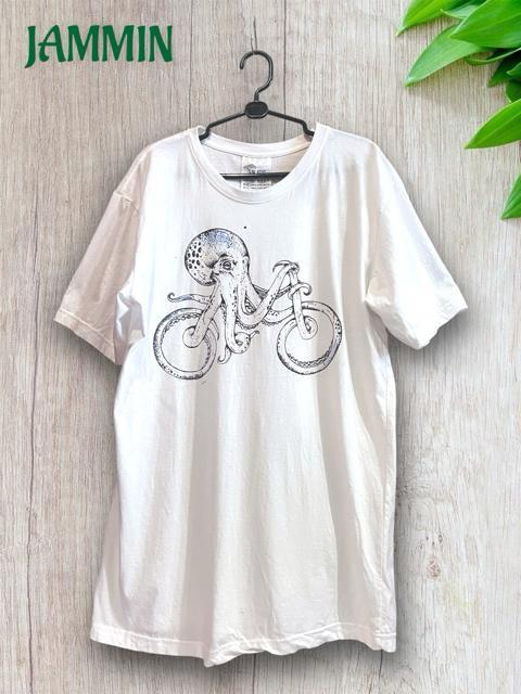 オクトパス自転車Tシャツ エスニック アジアン ヒッピー 蛸 大きいサイズ < 男性ファッション  オクトパス自転車Tシャツ エスニック アジアン ヒッピー 蛸 大きいサイズ < 男性ファッションの