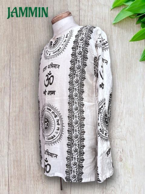 アジアン柄クルタ エスニック 長袖 アジアン ヒッピー サイケ 個性派 < 男性ファッション アジアン柄クルタ エスニック 長袖 アジアン ヒッピー サイケ 個性派 < 男性ファッションの