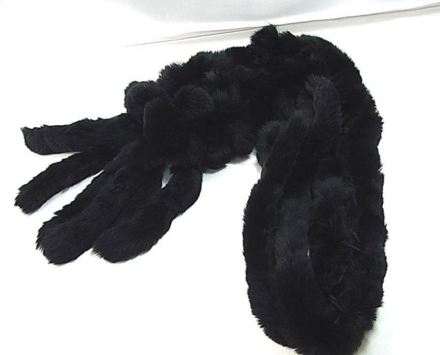500円スタ【美品】ラビットファー ロングマフラー(3連構造)ブラック なめらかで暖かい//防寒やファッションのアクセントに(5) < 女性ファッション 500円スタ【美品】ラビットファー ロングマフラー(3連構造)ブラック なめらかで暖かい//防寒やファッションのアクセントに(5) < 女性ファッションの