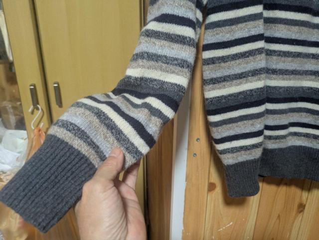 ☆ウール100%☆ユニクロメンズセーター ボーダー < 男性ファッション ☆ウール100%☆ユニクロメンズセーター ボーダー < 男性ファッションの