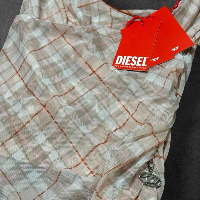 新品タグ付】ディーゼル DIESEL シアー キャミソール チェック柄 M 