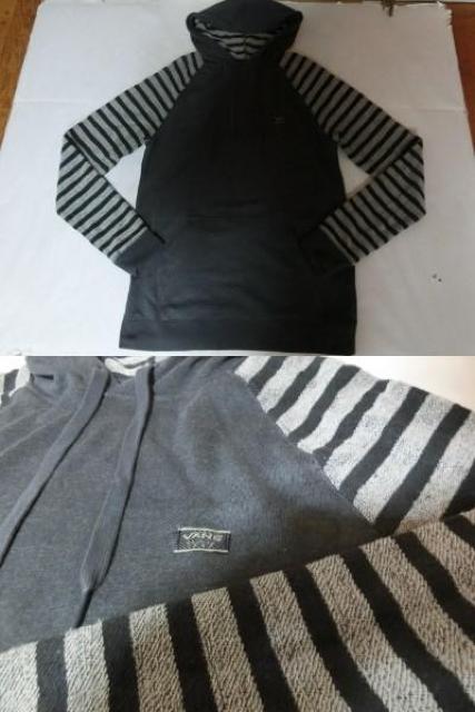USA購入 アメカジ【Vans】バンズ両腕パイル生地パーカーUS M灰系 < 男性ファッション  USA購入 アメカジ【Vans】バンズ両腕パイル生地パーカーUS M灰系 < 男性ファッションの