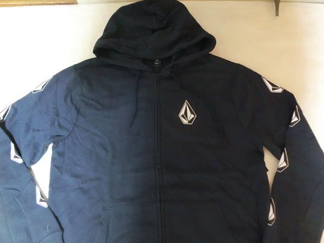 USA購入【VOLCOM】両腕部分プリント フルジップパーカーUS M 紺 < ブランド  USA購入【VOLCOM】両腕部分プリント フルジップパーカーUS M 紺  < ブランドの