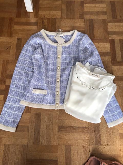 新品タグ付きミッシュマッシュ 地柄チェックカーデE/S < ブランド  新品タグ付きミッシュマッシュ 地柄チェックカーデE/S < ブランドの