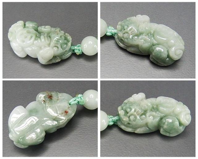レア天然石柄入りひすい本翡翠ヒキュウ彫りキーホルダー小型お守り < 男性ファッション  レア天然石柄入りひすい本翡翠ヒキュウ彫りキーホルダー小型お守り < 男性ファッションの
