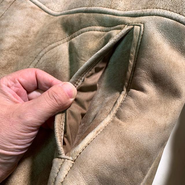 スペイン製 本革 リアルムートン レザーコート M スパニッシュラムスキン ムートンコート ムートンジャケット ラムレザー < 男性ファッション  スペイン製 本革 リアルムートン レザーコート M スパニッシュラムスキン ムートンコート ムートンジャケット ラムレザー < 男性ファッションの