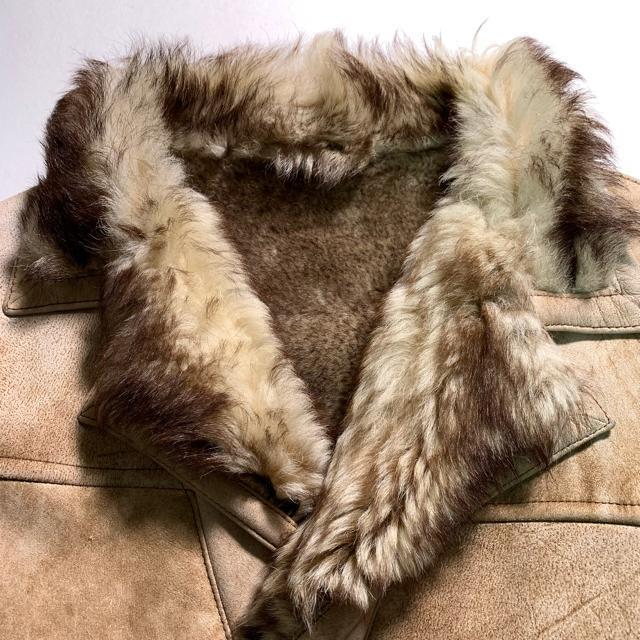 スペイン製 本革 リアルムートン レザーコート M スパニッシュラムスキン ムートンコート ムートンジャケット ラムレザー < 男性ファッション  スペイン製 本革 リアルムートン レザーコート M スパニッシュラムスキン ムートンコート ムートンジャケット ラムレザー < 男性ファッションの