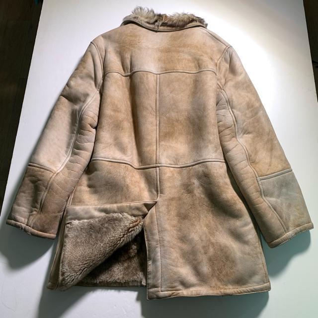 スペイン製 本革 リアルムートン レザーコート M スパニッシュラムスキン ムートンコート ムートンジャケット ラムレザー < 男性ファッション  スペイン製 本革 リアルムートン レザーコート M スパニッシュラムスキン ムートンコート ムートンジャケット ラムレザー < 男性ファッションの