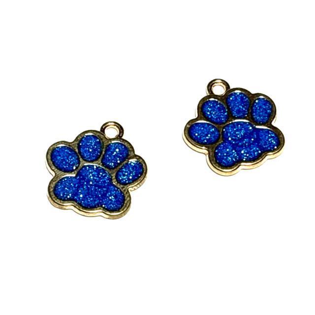 5183 カラー肉球(中)ベース金色 ラメ青色 2個 金属パーツ アクセサリーチャーム 手芸材料 犬猫 足跡 ネコねこ < ペット/手芸/園芸 5183 カラー肉球(中)ベース金色 ラメ青色 2個 金属パーツ アクセサリーチャーム 手芸材料 犬猫 足跡 ネコねこ < ペット/手芸/園芸の