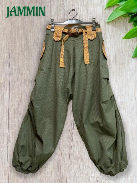 織り柄アジアンサルエルパンツ カーキ アジアン エスニック 男女兼用 < 男性ファッション 織り柄アジアンサルエルパンツ カーキ アジアン エスニック 男女兼用 < 男性ファッションの