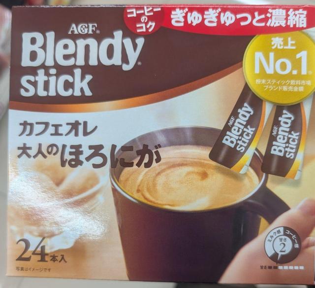 AGF Blendy stick カフェオレ 24本入1箱 〜2027年12月 < グルメ/ドリンク AGF Blendy stick カフェオレ 24本入1箱 〜2027年12月 < グルメ/ドリンクの