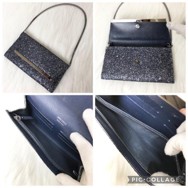 �y�ɔ��i�zJIMMY CHOO �`�F�[���E�H���b�g �p�[�e�B�[�o�b�O �N���b�`�o�b�O �V�����_�[�o�b�O �n���h�o�b�O �O���b�^�[ �� �u�����h�� 