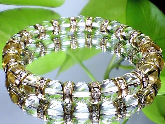 パワーストーン☆天然石!!水晶8ミリ金ロンデル数珠ブレスレット§魔除け浄化 < 女性アクセサリー/時計 パワーストーン☆天然石!!水晶8ミリ金ロンデル数珠ブレスレット§魔除け浄化 < 女性アクセサリー/時計の