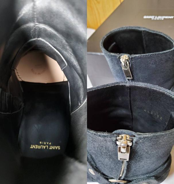 正規未  サンローランパリ ワイアット ハーネスリングヒールブーツ黒 40 YSL ブラックスエード メンズ 付属有 < ブランド  正規未  サンローランパリ ワイアット ハーネスリングヒールブーツ黒 40 YSL ブラックスエード メンズ 付属有 < ブランドの