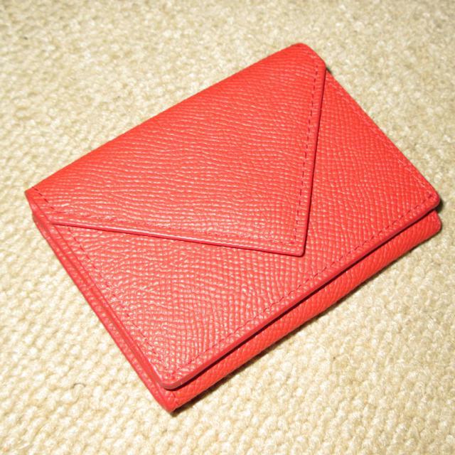 未使用☆本革製*ミニ三つ折り財布*小銭入れ*ミニ財布(レッド) < 女性ファッション  未使用☆本革製*ミニ三つ折り財布*小銭入れ*ミニ財布(レッド)  < 女性ファッションの