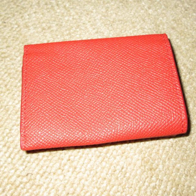 未使用☆本革製*ミニ三つ折り財布*小銭入れ*ミニ財布(レッド) < 女性ファッション  未使用☆本革製*ミニ三つ折り財布*小銭入れ*ミニ財布(レッド) < 女性ファッションの