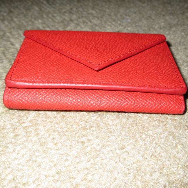 未使用☆本革製*ミニ三つ折り財布*小銭入れ*ミニ財布(レッド) < 女性ファッション  未使用☆本革製*ミニ三つ折り財布*小銭入れ*ミニ財布(レッド) < 女性ファッションの