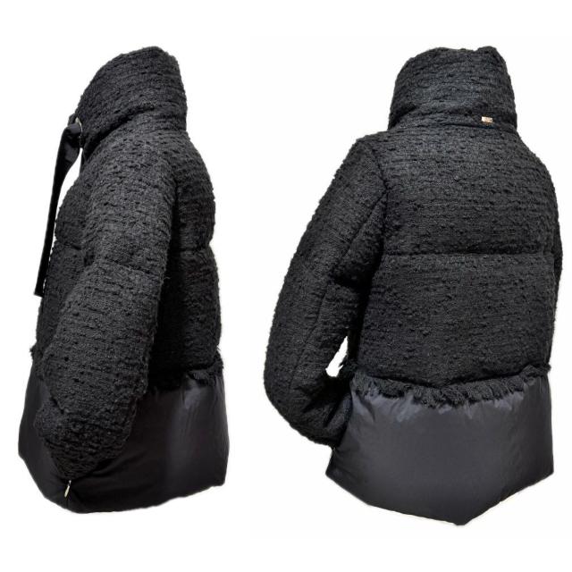 新品ヘルノHERNO異素材ツイード&ナイロン ブークレダウン < ブランド 新品ヘルノHERNO異素材ツイード&ナイロン ブークレダウン < ブランドの