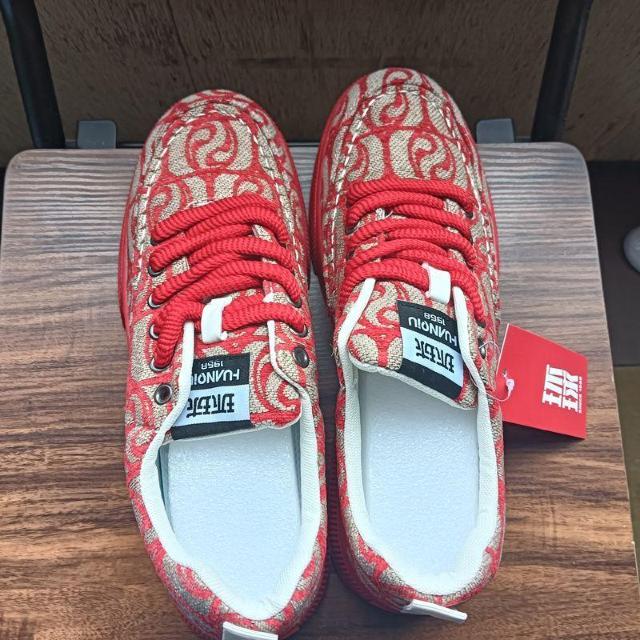 新品 26.5cm メンズ スニーカー レッド シューズ 靴 カジュアル < 男性ファッション  新品 26.5cm メンズ スニーカー レッド シューズ 靴 カジュアル < 男性ファッションの