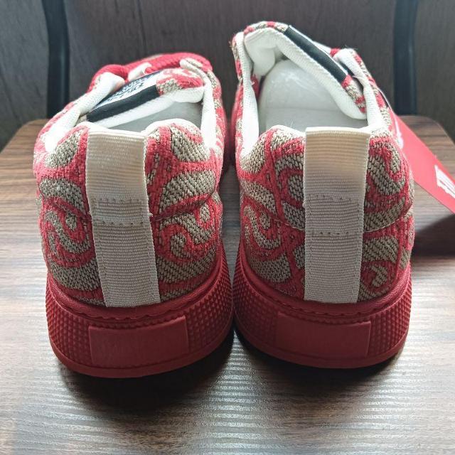 新品 26.5cm メンズ スニーカー レッド シューズ 靴 カジュアル < 男性ファッション  新品 26.5cm メンズ スニーカー レッド シューズ 靴 カジュアル < 男性ファッションの