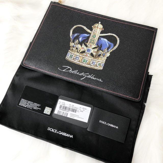 【未使用級 レア】DOLCE&GABBANA ドルチェアンドガッバーナ クラッチバッグ セカンドバッグ クラウン 王冠 黒レザー < ブランド 【未使用級 レア】DOLCE&GABBANA ドルチェアンドガッバーナ クラッチバッグ セカンドバッグ クラウン 王冠 黒レザー < ブランドの