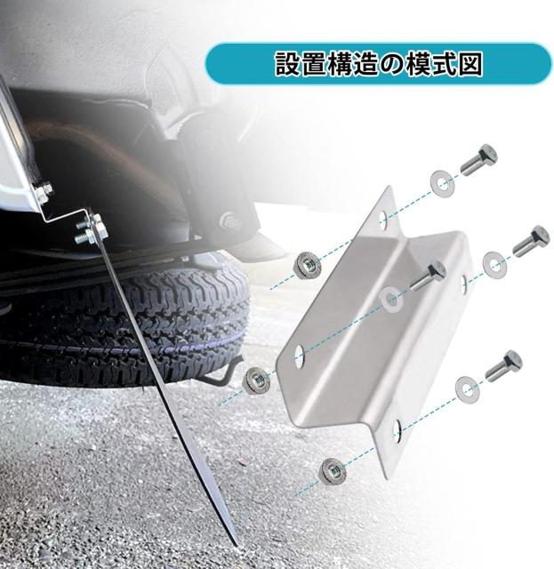 ステンレス製リアフェンダー延長ブラケット ハイゼットトラック、サンバートラック、ピクシストラックに適合 2個入り < 自動車/バイク ステンレス製リアフェンダー延長ブラケット ハイゼットトラック、サンバートラック、ピクシストラックに適合 2個入り < 自動車/バイク