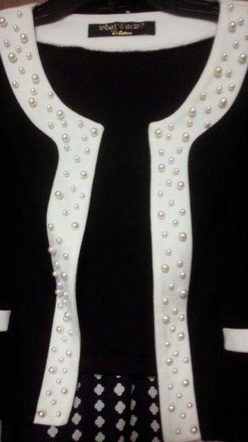 黒フレアワンピースジャケットスーツ2ピース白真珠フリーS〜M < 女性ファッション  黒フレアワンピースジャケットスーツ2ピース白真珠フリーS〜M < 女性ファッションの