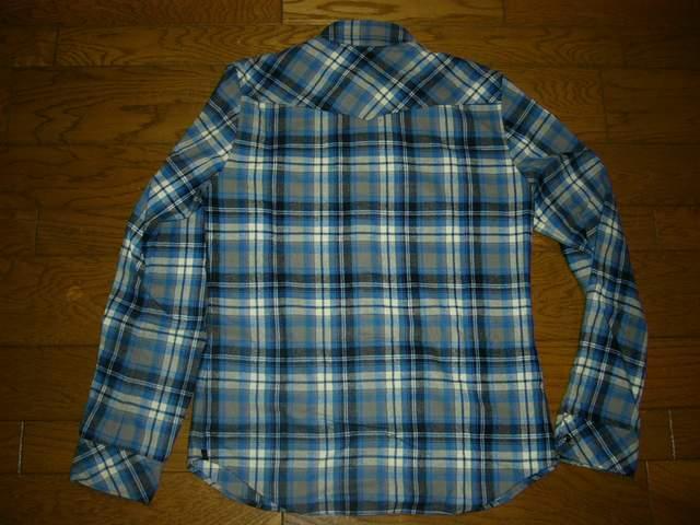 roarロアーウエスタンチェックシャツ2青系スパンコールワッペン < ブランド  roarロアーウエスタンチェックシャツ2青系スパンコールワッペン < ブランドの