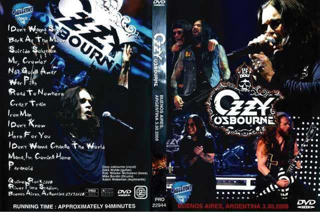 OZZY OSBOURNE IN ARGENTINA 2008 IW[IY{[   CD/DVD/rfI 