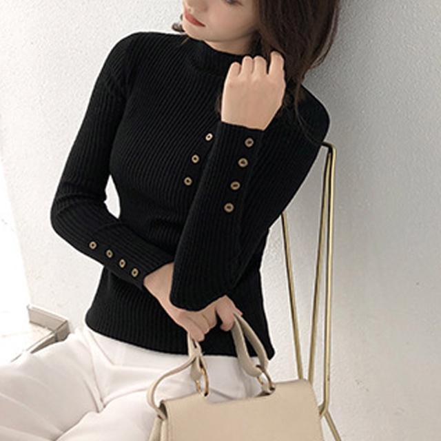 送料無料 新品 ニットトップス レディース 長袖 リブニット プルオーバー 秋冬 ハイネック < 女性ファッション  送料無料 新品 ニットトップス レディース 長袖 リブニット プルオーバー 秋冬 ハイネック < 女性ファッションの