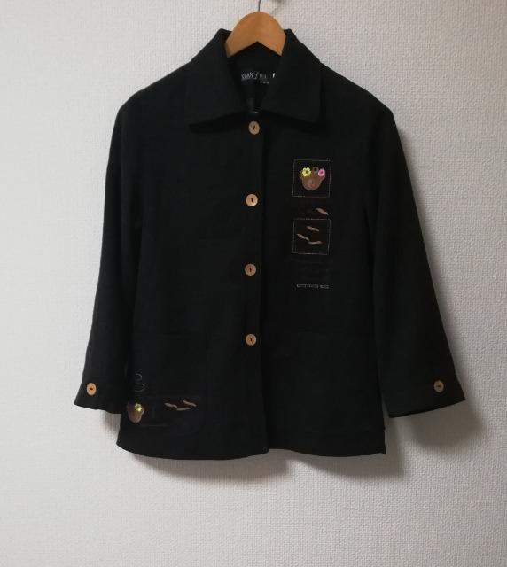 未使用品 刺繍あり トップス 裏地あり ブラック M < 女性ファッション  未使用品 刺繍あり トップス 裏地あり ブラック M  < 女性ファッションの