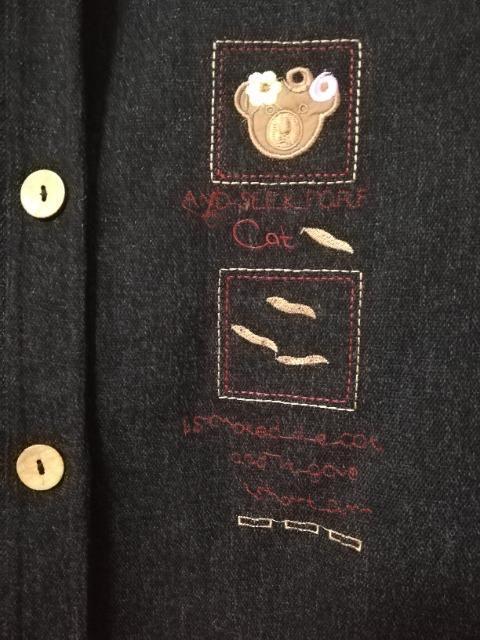 未使用品 刺繍あり トップス 裏地あり ブラック M < 女性ファッション  未使用品 刺繍あり トップス 裏地あり ブラック M < 女性ファッションの