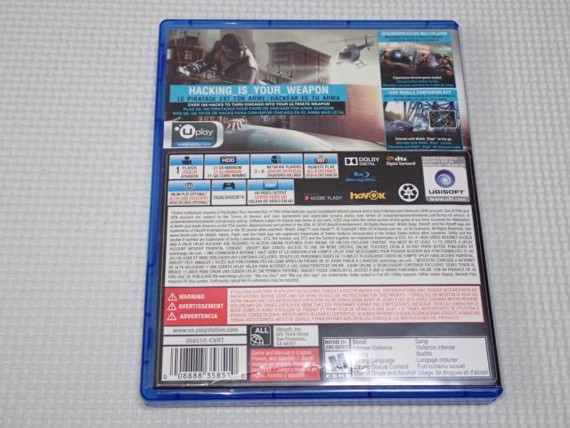 PS4★WATCH DOGS 海外版 北米版★箱付・ソフト付 < ゲーム本体/ソフト  PS4★WATCH DOGS 海外版 北米版★箱付・ソフト付 < ゲーム本体/ソフトの