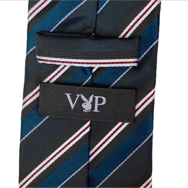 美品 PLAYBOY プレイボーイ VIP ネイビー ストライプ ネクタイ N2m < ブランド 美品 PLAYBOY プレイボーイ VIP ネイビー ストライプ ネクタイ N2m < ブランドの