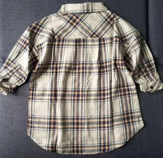110★GLORINES LINE★ビックシルエットチェックシャツ★新品★送料無料 < キッズ/ベビー  110★GLORINES LINE★ビックシルエットチェックシャツ★新品★送料無料 < キッズ/ベビーの