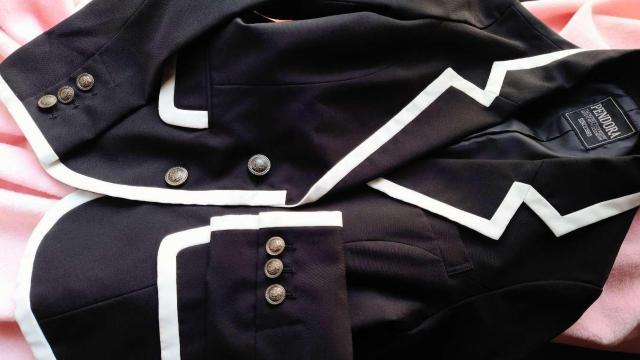 韓国っぽブレザー制服コス☆-PENDORA-☆配色バイカラーフォーマルジャケット*L☆裏地付き < 女性ファッション 韓国っぽブレザー制服コス☆-PENDORA-☆配色バイカラーフォーマルジャケット*L☆裏地付き < 女性ファッションの