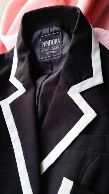 韓国っぽブレザー制服コス☆-PENDORA-☆配色バイカラーフォーマルジャケット*L☆裏地付き < 女性ファッション 韓国っぽブレザー制服コス☆-PENDORA-☆配色バイカラーフォーマルジャケット*L☆裏地付き < 女性ファッションの